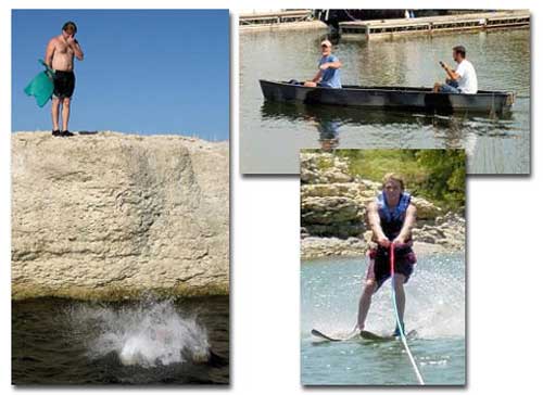 Jump, ski, or paddle a canoe on Lake Whitney